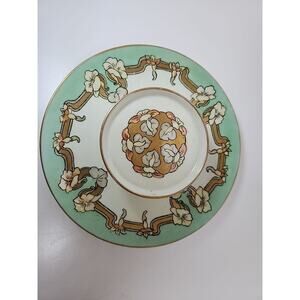 VIENNA AUSTRIA TIERED PLATE GOLD RIBBON FLOWER SIGNED A THOMSSEN DATED 1934